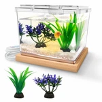 Moonorange Mini Betta Fish Tank Kit With Led Light Base, Small Bowl For Te. Fixed Price $22.84.