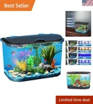 Ideal 5-GALLON Aquarium Kit For Kids: Led Lighting & Internal Filter Included. Fixed Price $119.66.