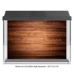 Dark Grained Wood Plank Polyester Fish Tank Glass Drop Aquarium Background. Fixed Price $28.90.