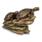 Aquascape Double Turtle Log Spitter Fountain For Pond And Garden, 78372. Fixed Price $148.20.