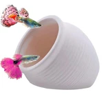 Saim Fish Hideout For Aquarium, Ceramic Jar Tank Large, White. Fixed Price $14.10.