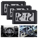 3 Pcs Small Digital Clock Mini Car Desktop Mount Watch Large Lcd Display. Fixed Price $17.74.