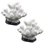 Semetall Sea Coral Sculpture, 2PCS White Resin Aquarium Ornaments For Fish Ta.... Fixed Price $14.56.