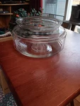 Vintage 9.5 Round Open Clear Glass Goldfish Bowl Turtle Terrarium #2187. Fixed Price $25.00.