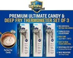 Candy Thermometer Deep Fry Oil Meat Glass Stainless Steel Nsf High Temp Set Of 3. Fixed Price $14.00.