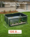 126.8 Gal Canvas Fish Pond Pvc Koi Tank W/ Viewing Window Black. Fixed Price $113.25.