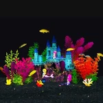 Greenjoy Aquarium Fish Tank Decorations Theme Set Plastic Plants Cave. Fixed Price $36.95.