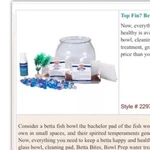 Top Fin Glass Bowl Kit Betta Cove Rare Goldfish Food Gift Aquarium Set. Fixed Price $23.09.