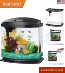Aqueon Led Minibow 2.5 Gallon Aquarium Kit With Smartclean Technology, Black. Fixed Price $96.49.