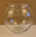 Vintage Retro Clear Glass Fish Bowl ,bubble Vase Terrarium 6 X 7 Thick. Fixed Price $24.00.