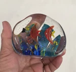 Vintage Sds Seapoot Group Art Glass Tank Aquarium Paperweight Anglefish. Fixed Price $23.99.