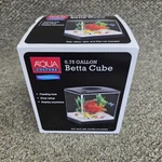 Aqua Culture Betta Cube 0.75 Gal Plastic Freshwater Tank, Shape. Fixed Price $25.00.