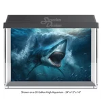 Angry Shark Great White Polyester Fish Tank Glass Backdrop Aquarium Background. Fixed Price $27.91.