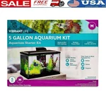 5 Gallon Glass Aquarium Kit Led Light Medium Filter Ideal Betta Tetra Guppy New. Fixed Price $58.52.