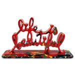 Mr Brainwash- Acrylic Dipped And Splashed Cast Resin Sculpture Plexiglass Enc. Fixed Price $3800.00.