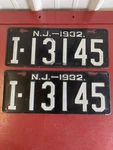 1932 Nj New Jersey License Plate I-13145 Somerset County Ford Chevy Buick. Fixed Price $99.99.