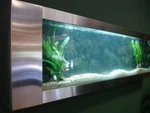 Bella 41" Wall Mounted Fish Tank Aquarium 12 Gal Brushed Stainless Steel. Fixed Price $374.96.