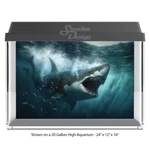 Shark Great White Wave Polyester Fish Tank Glass Backdrop Aquarium Background. Fixed Price $26.78.