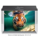 Fierce Swimming Tiger Polyester Fish Tank Glass Backdrop Aquarium Background. Fixed Price $26.78.