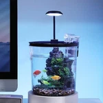 Small Fish Tank Plastic Aquarium Starter Kits With Led Light,silent Filter. Fixed Price $37.04.