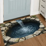 Non-slip Door Mat Features 3D Deep Hole Visual Illusion Design Floor. Fixed Price $23.13.