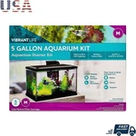 5 Gallon Glass Aquarium Starter Kit W/ Led Light Filter Feeding Hood Fish Tank. Fixed Price $56.22.
