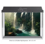 Tropical Jungle Waterfall Polyester Fish Tank Glass Backdrop Aquarium Background. Fixed Price $125.97.