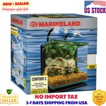 Marineland 3 Gallon Aquarium Kit, Glass Fish Tank With Filter Led Lights. Fixed Price $43.99.