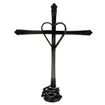 Unique Handmade Standing Cross W/heart From Silverware Plate 11. Fixed Price $22.46.