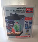 Culture 1 Gallon Corner View Aquarium W/lighting & Filter New Open Box. Fixed Price $24.99.