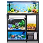 36" Modern Black Aquarium Stand For 40-50 Gallon Fish Tanks Adjustable Storage. Fixed Price $99.69.