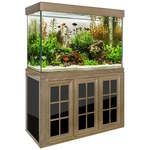 145 Gallon Tempered Glass Aquarium Darkwood. Fixed Price $2519.10.
