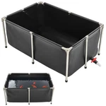 Vevor Canvas Fish Pond Above Ground Koi Tank 126.8 Gal Rectangular (black). Fixed Price $108.99.