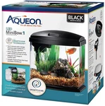 Aquarium, (aqueon Led Minibow 1 Smartclean Kit Black). Fixed Price $61.74.
