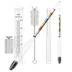 Triple Scale Alcohol HYDROMETER(2 Pcs)and Test Jar For Home Brew, Wine. Fixed Price $19.69.