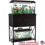Metal Fish Tank Stand 2 Level Aquarium Storage Cabinet Durable Furniture Us. Fixed Price $175.98.