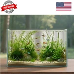 10 Gallon Glass Fish Tank Open-back Lid, Aquarium Bowl Cube For Betta Go.... Fixed Price $129.59.