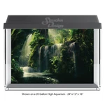 Tropical Jungle Cascading Polyester Fish Tank Glass Backdrop Aquarium Background. Fixed Price $53.57.