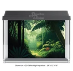 Dark Jungle Forest Trees Polyester Fish Tank Glass Backdrop Aquarium Background. Fixed Price $34.52.