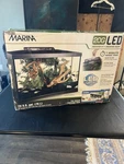 New Marina 20G Gallon Led Aquarium Kit Fish Tank Full Set Filter Canopy Net. Fixed Price $135.00.