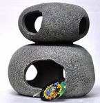 Underwater Treasures Cichlid Cave Two Stone 8726 Ornament For Aquariums. Fixed Price $21.99.